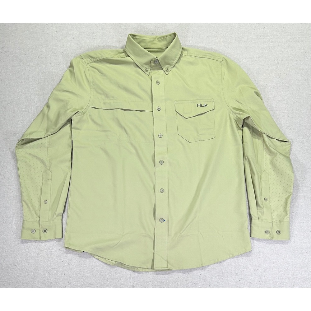 HUK Men's‎ Small Performance Fishing Shirt Button Long Sleeve